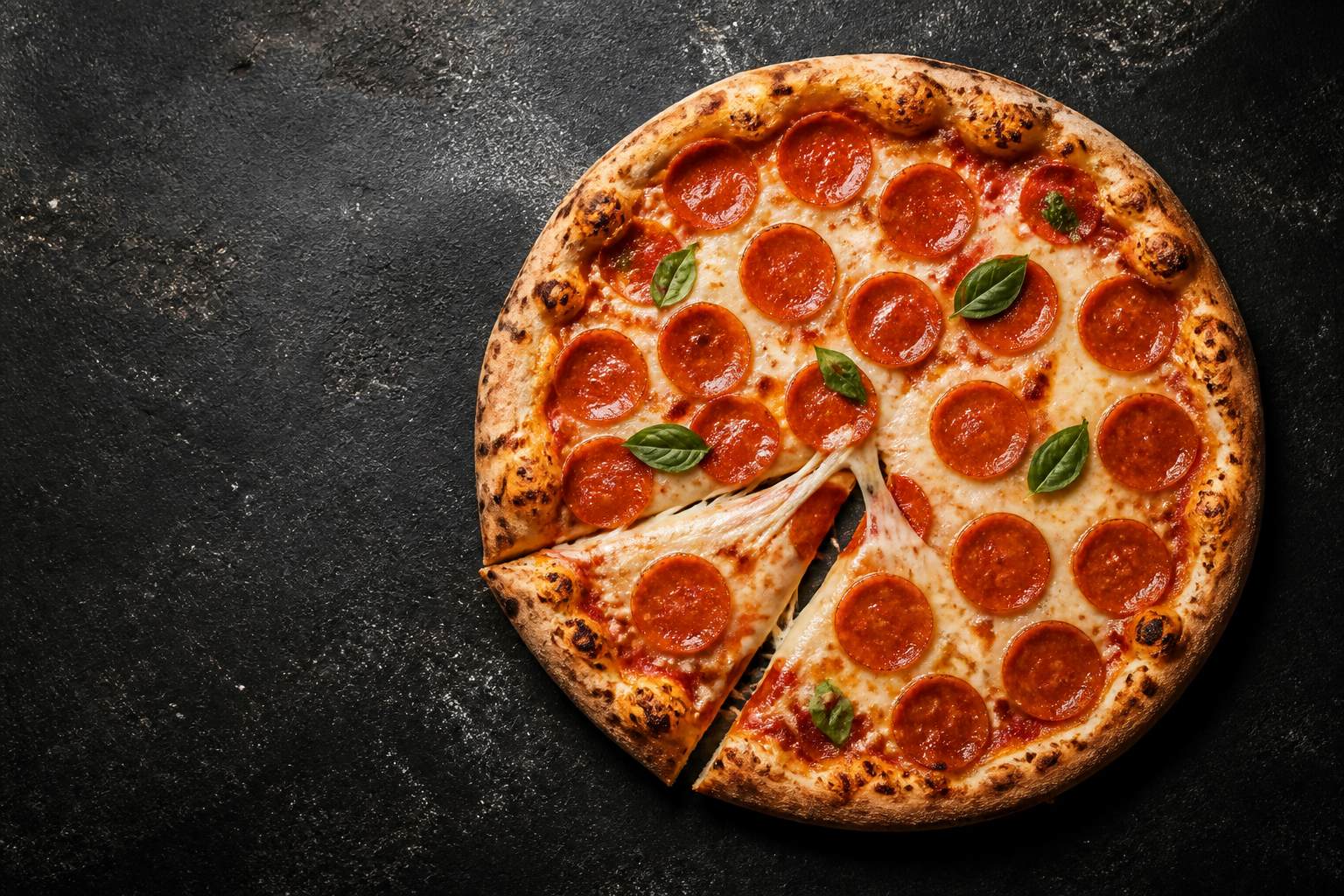 Pizza artesanal saindo do forno